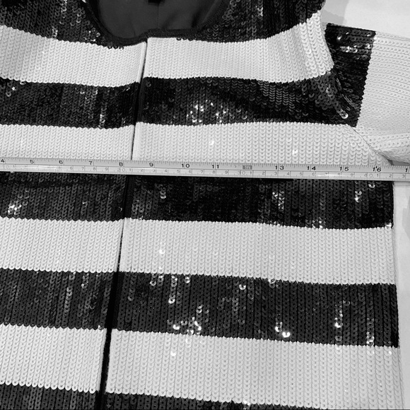 Ann Taylor Sequin Striped Cardigan - Picture 2 of 4
